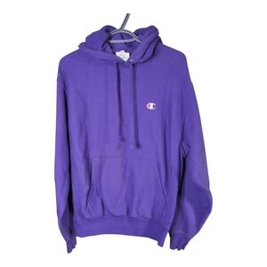 Champion Vintage Y2K Reverse Weave Purple Hoodie‎ Size M Kangaroo Pocket Unisex